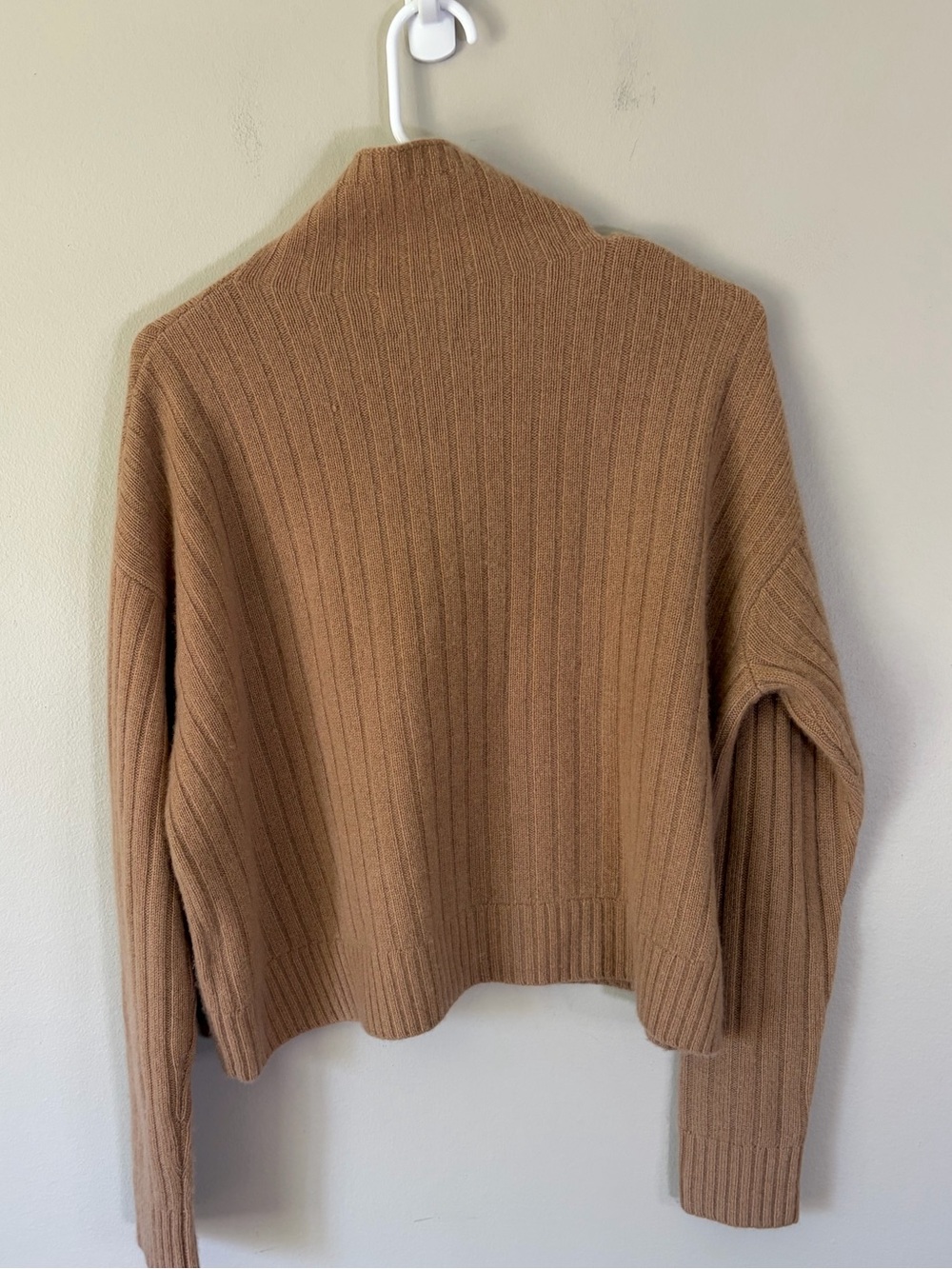 Lauren Ralph Lauren Camel Ribbed Turtleneck Sweater( washable cashmere) - Picture 6 of 8